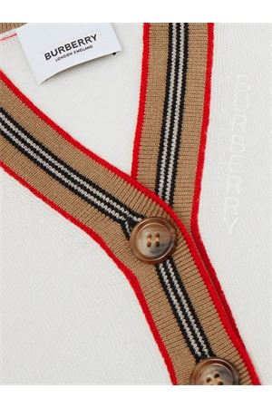 White wool cardigan BURBERRY KIDS | 8054225A1452